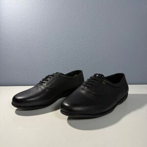 Easy Spirit Motion Black Leather Lace Up Oxford Shoes Womens 11WW ESMOTION